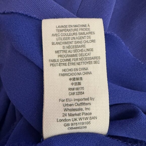 Free People Cupro Mini Dress Women's Small Blue Sleeveless V-Neck Vacation Flowy - Picture 14 of 14